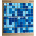 hot sale cheap blue glass mosaic tile for swimming pool
